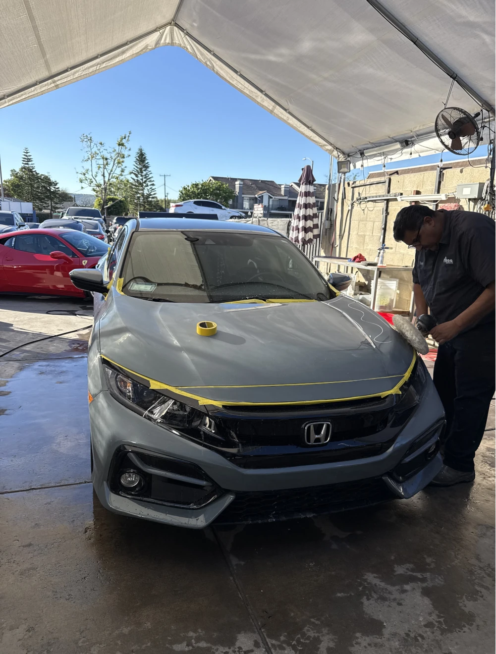 Grey Honda Civic - Insurance Collision Repair & Detailing